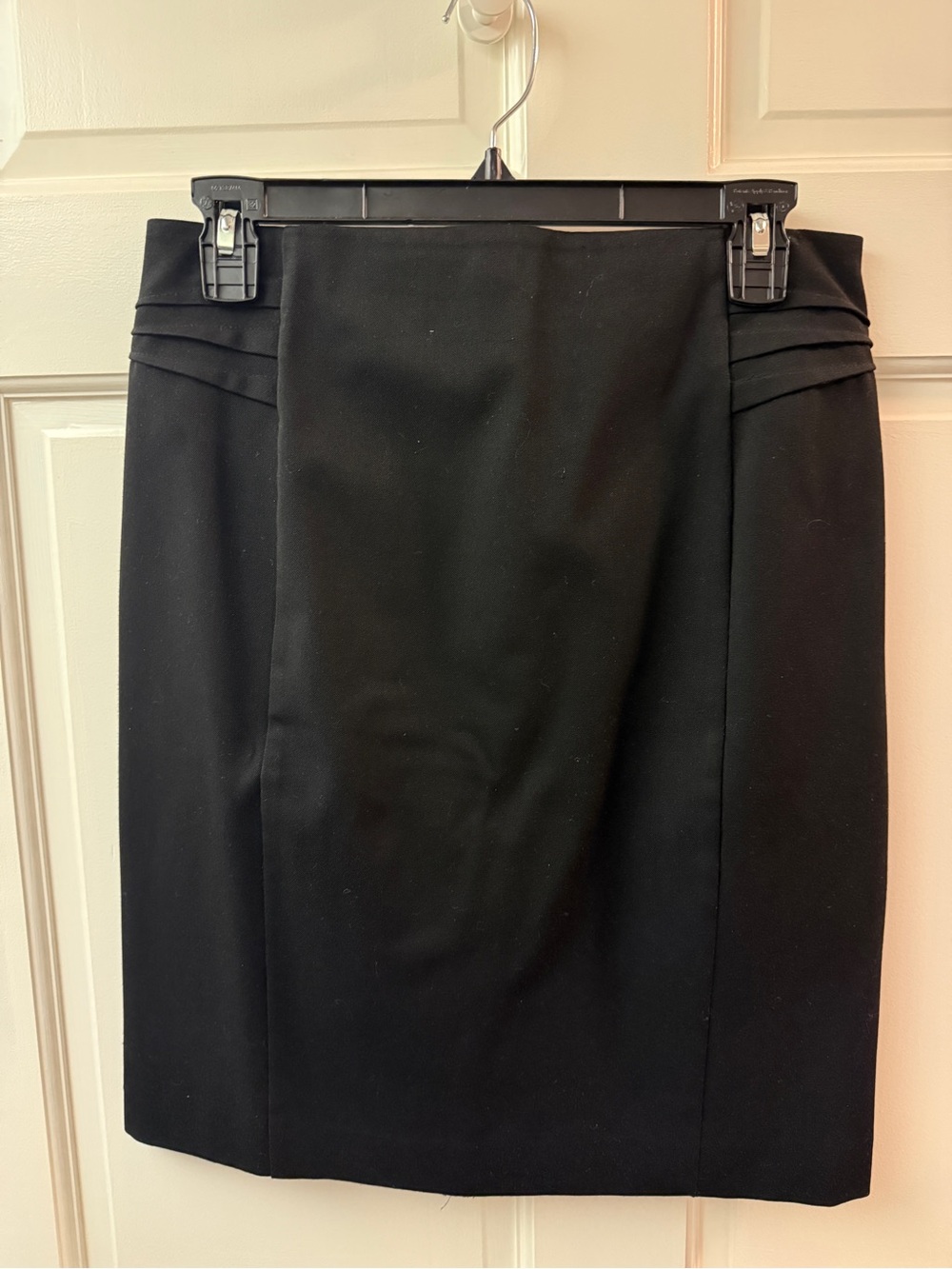 Express Black Pencil Skirt with Waist Pleat Detail
